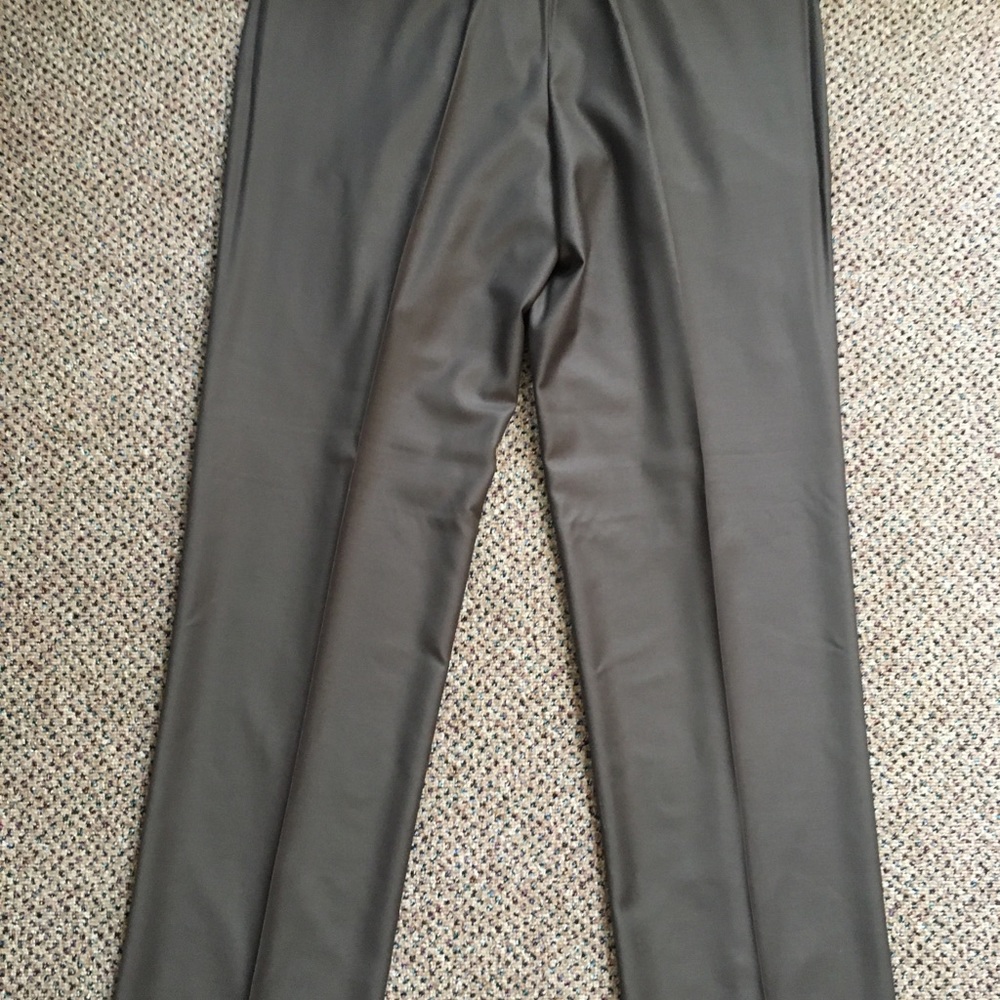 Gianni manzoni men’s dress pants 42w brown wool super 120s Italy pleated new 65 - Picture 8 of 8